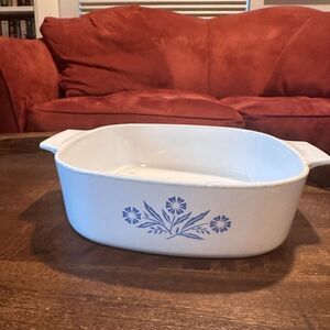 Corning Ware Blue Cornflower A-2-B Casserole Dish 2 QT no lid Vintage USA
